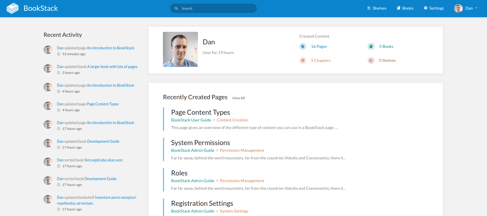 Profile Page Changes