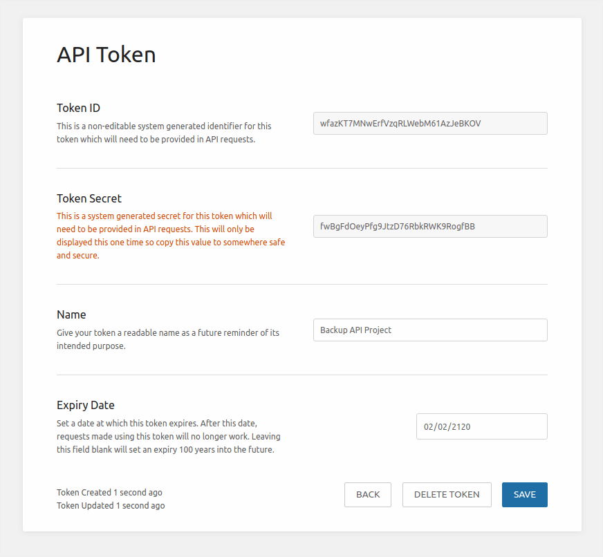 API Token Generation