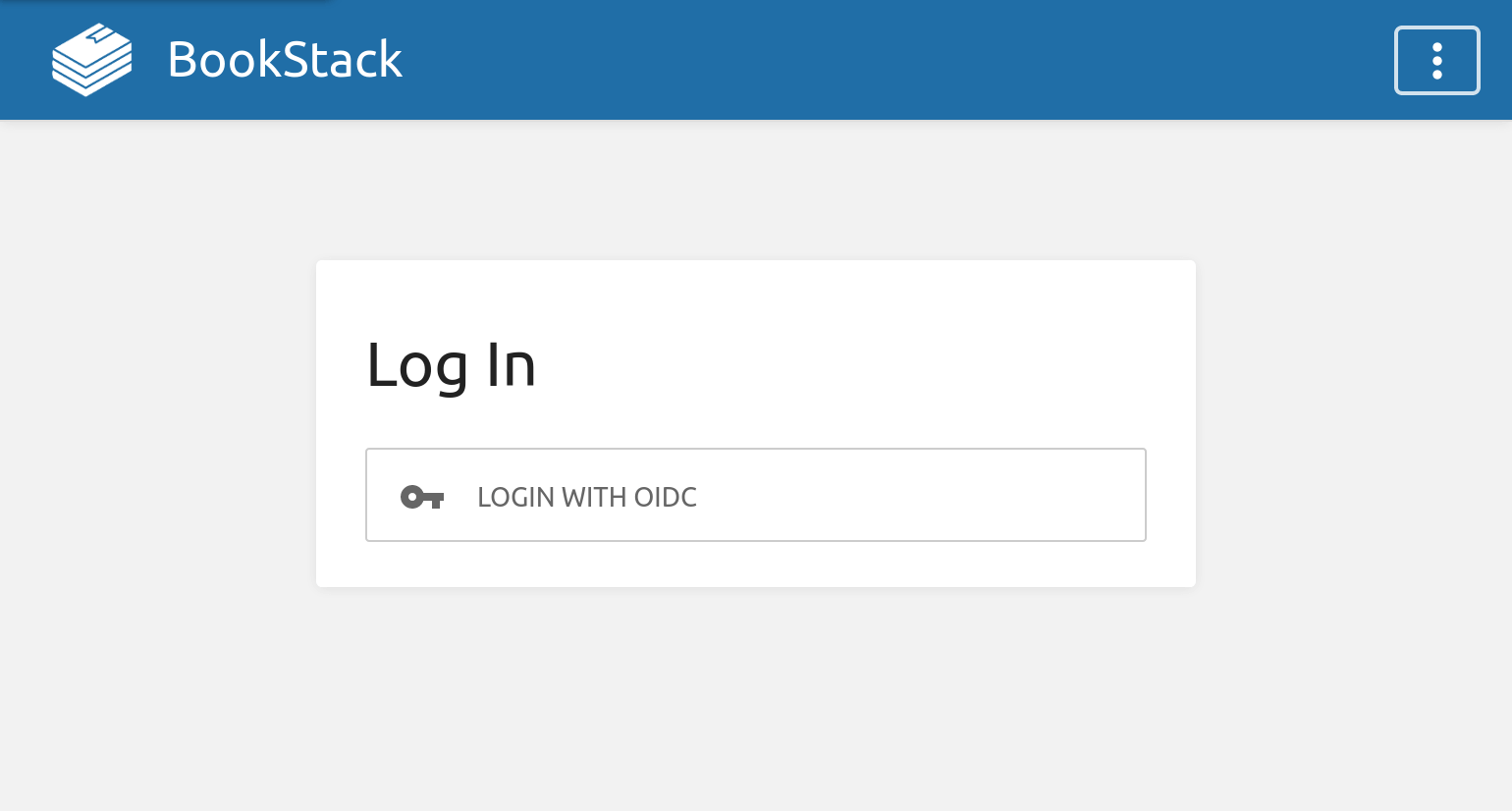 BookStack OpenID Connect Login View